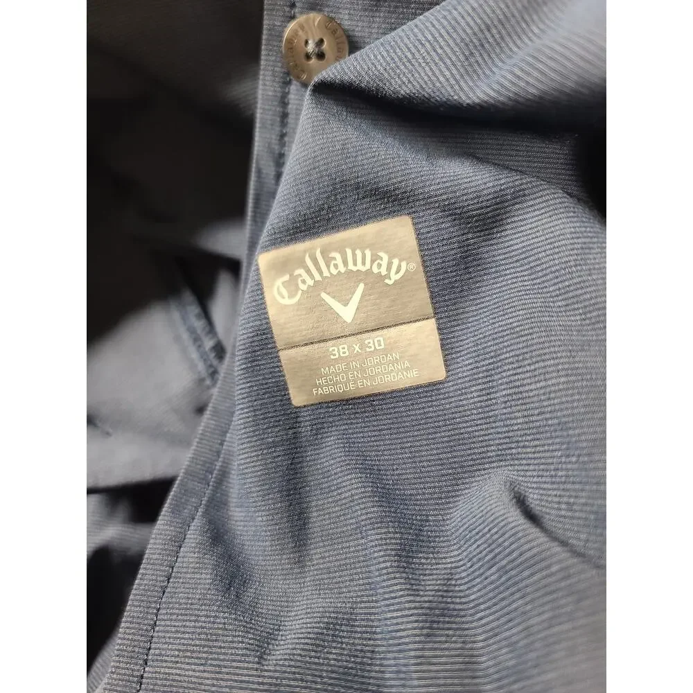 Callaway flat front 4 way stretch blue golf pants ultra comfort Size 38 x30